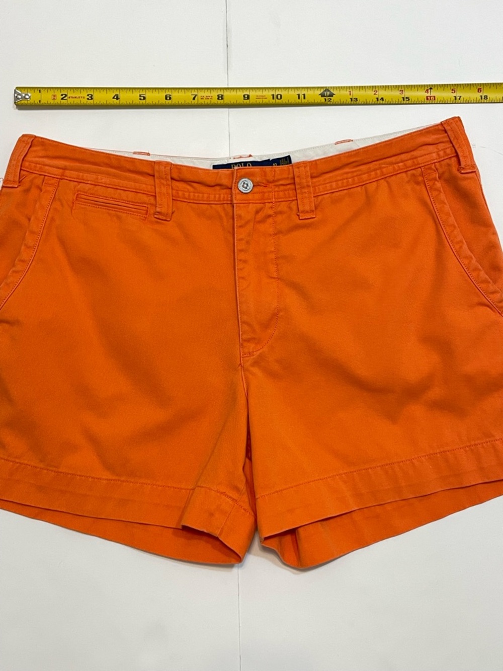 Polo Ralph Lauren Women's Classic Chino Orange Shorts Size 10 - Picture 5 of 10